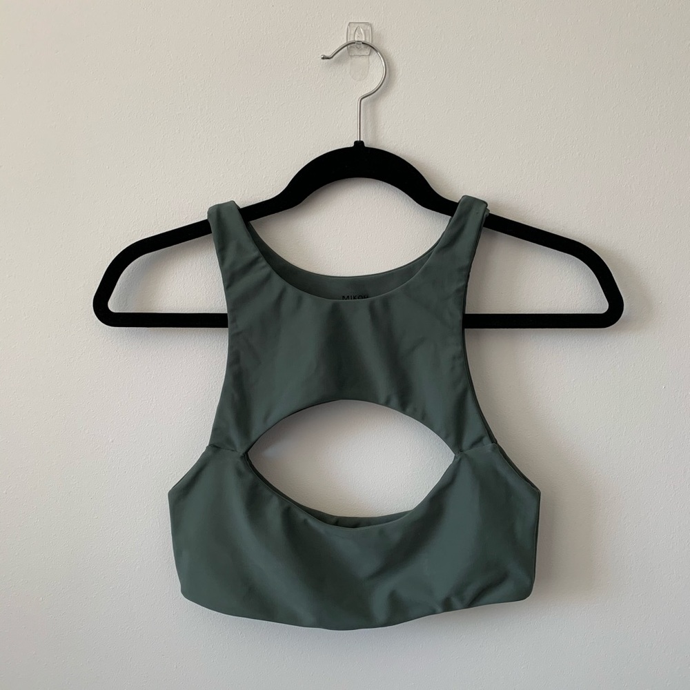 MIKOH Marrakesh army green bikini top size large